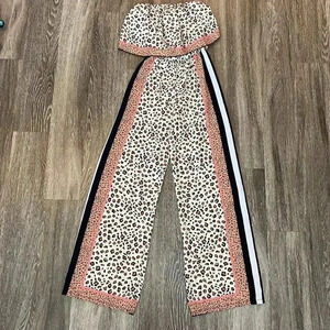 Womens Fabrik Cheetah Print Jumpsuit - M